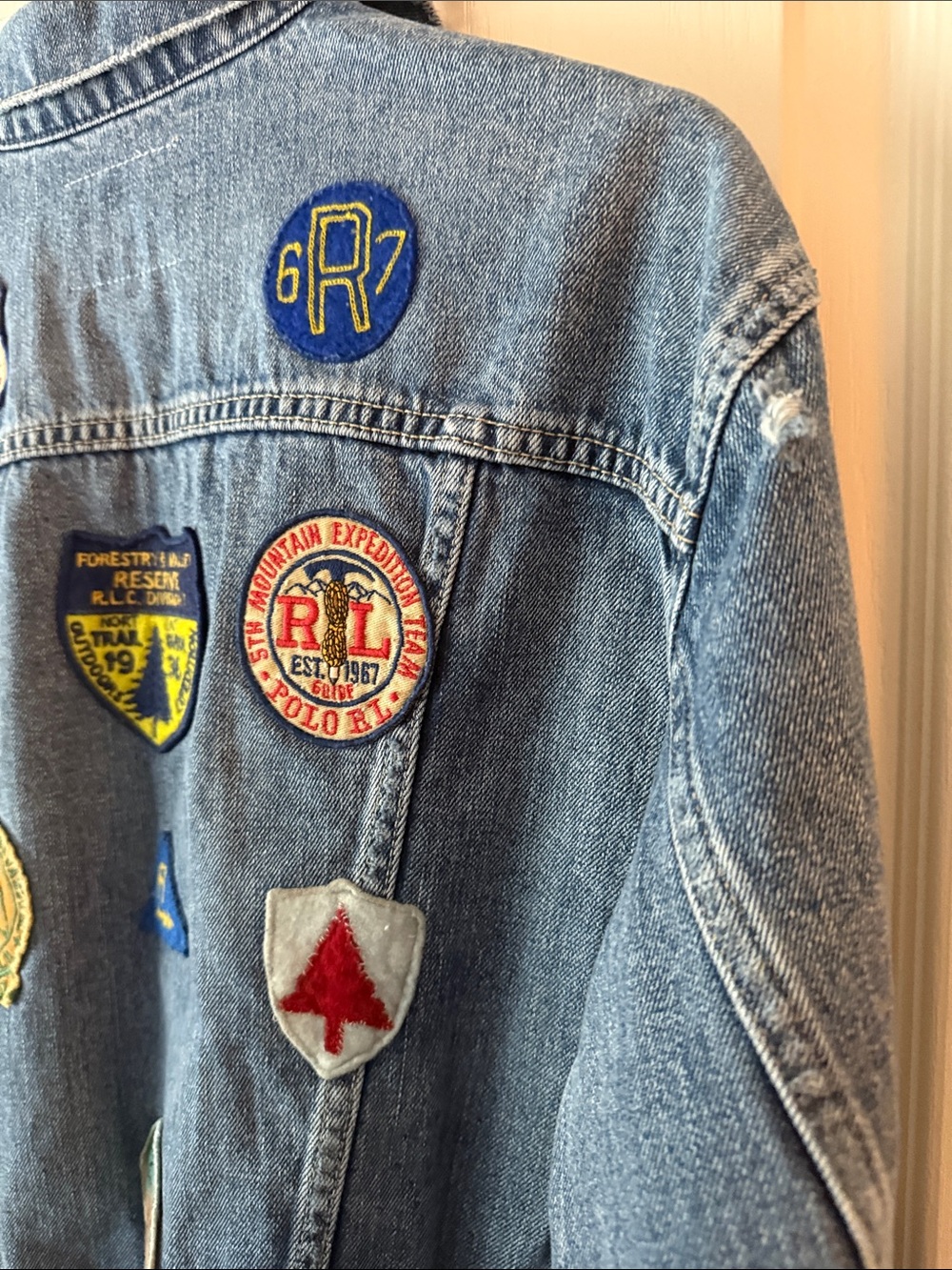 Ralph Lauren Light Blue Denim Jacket with Polo Label - Picture 6 of 6